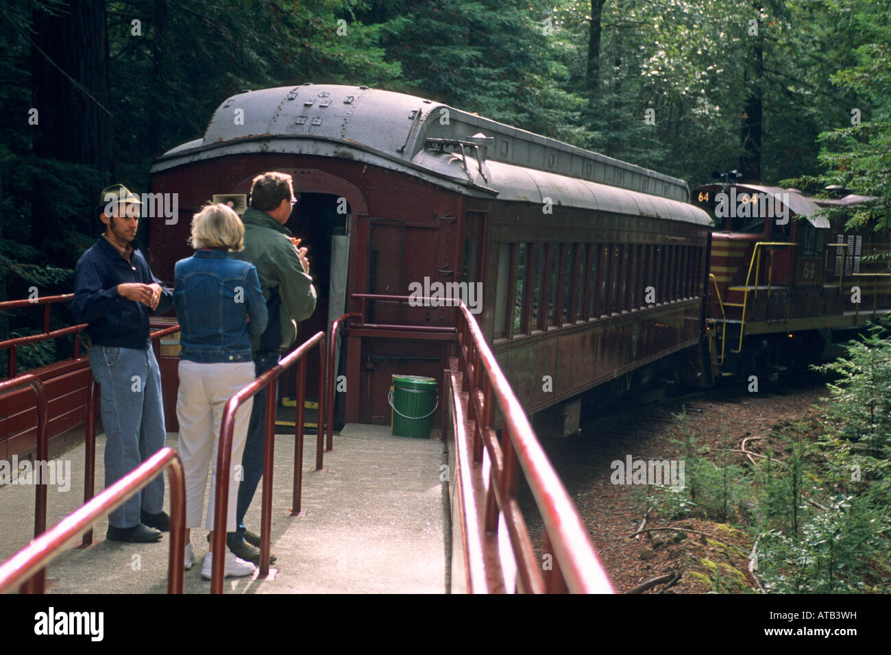 Die Skunk Train Willits Mendocino County Kalifornien Stockfoto