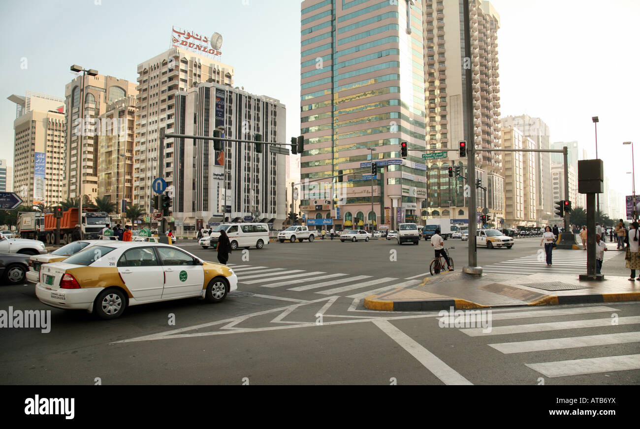 Hauptverkehrszeit, Stadt Abu Dhabi, Vereinigte Arabische Emirate Stockfoto
