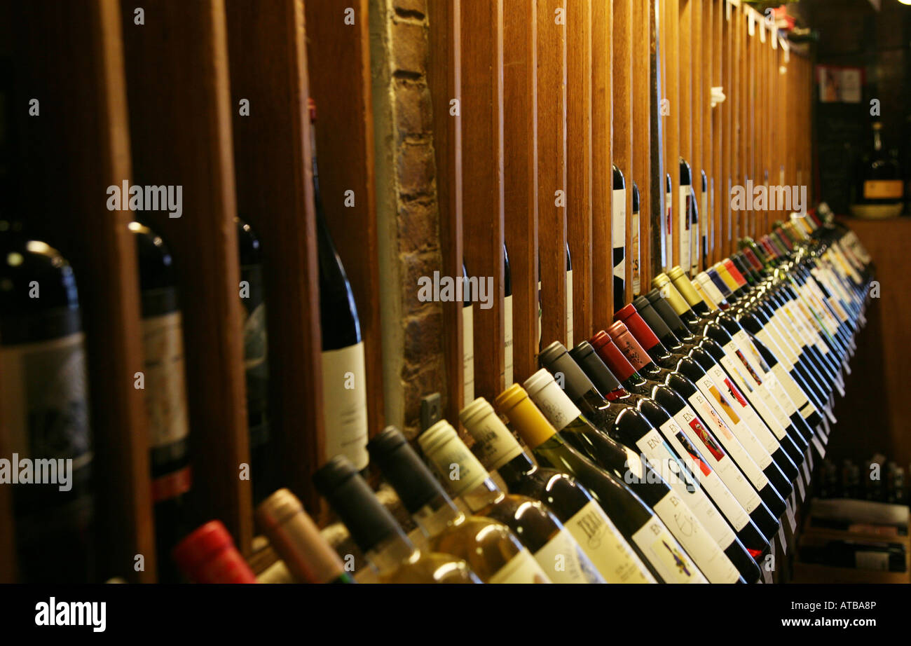 Gouden Tonne Wein-Shop auf der Denneweg Stockfoto