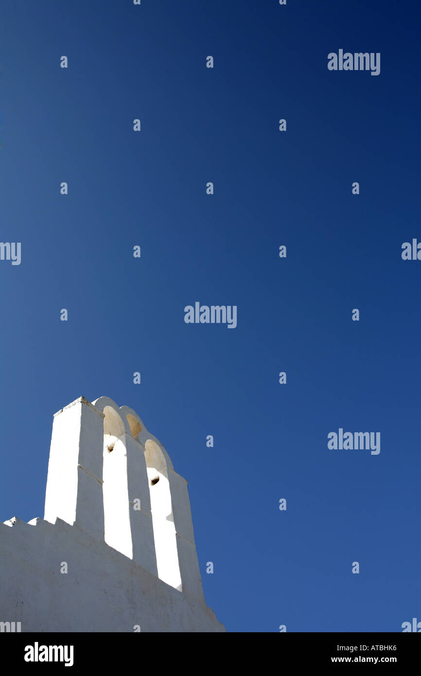 Griechenland-Kykladen-Sikinos, eines der vielen weiß getünchten Kirchen Stockfoto