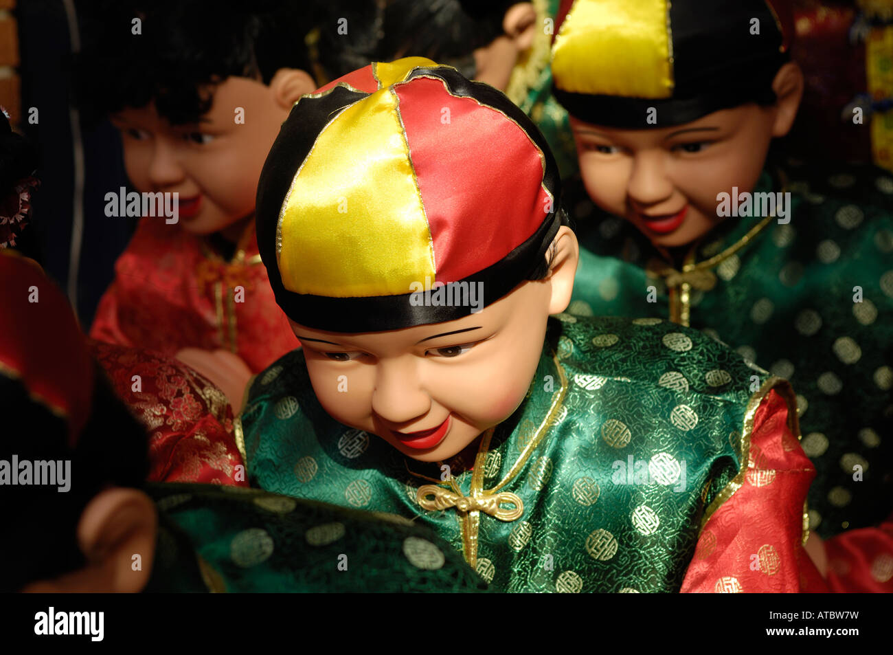 Modell aus Kunststoff in chinesischer Tracht.  26. Februar 2008 Stockfoto