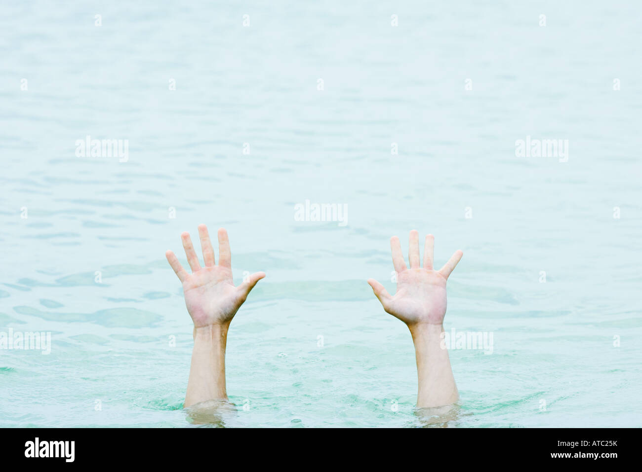 Hände, die aus Wasser, verkürzte Ansicht Stockfotografie Alamy