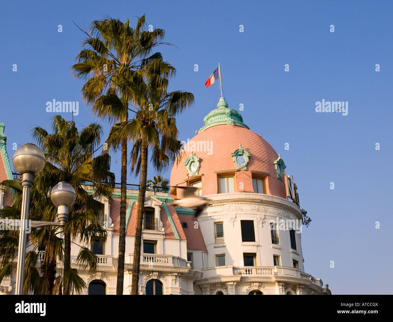 Das berühmte Hôtel Negresco in Nizza, Frankreich. Stockfoto