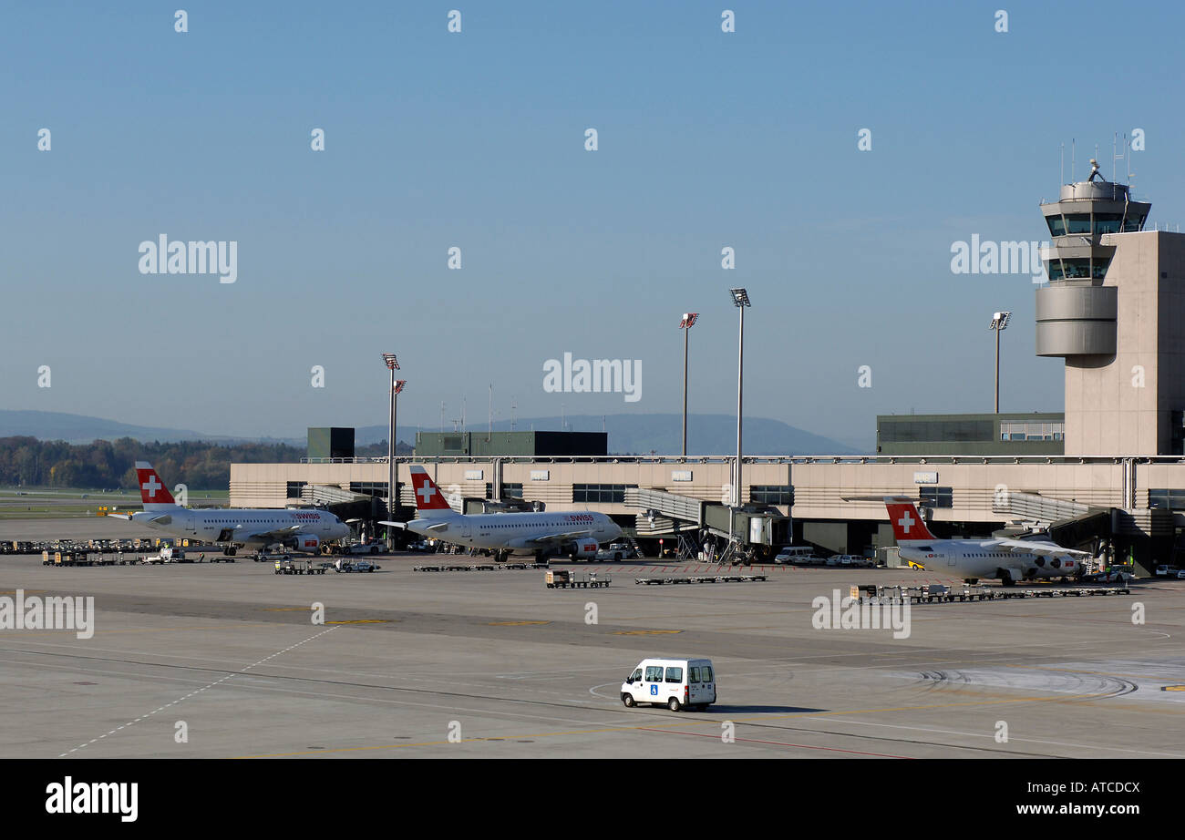 Flughafen in Zürich, Schweiz Stockfoto