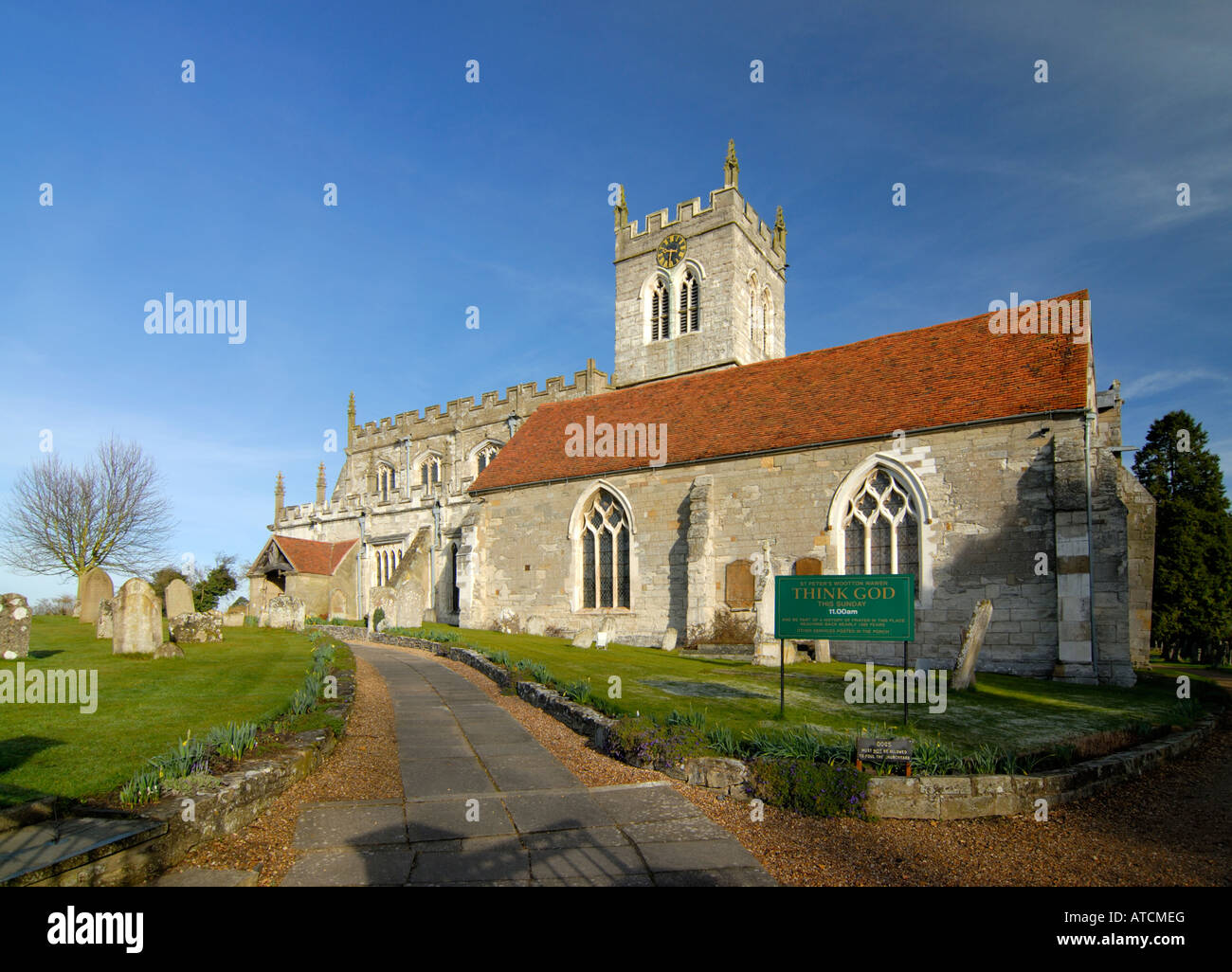 St Peter Kirche Wootton Wawen Warwickshire ältesten sächsischen Kirche Warwickshire Stockfoto