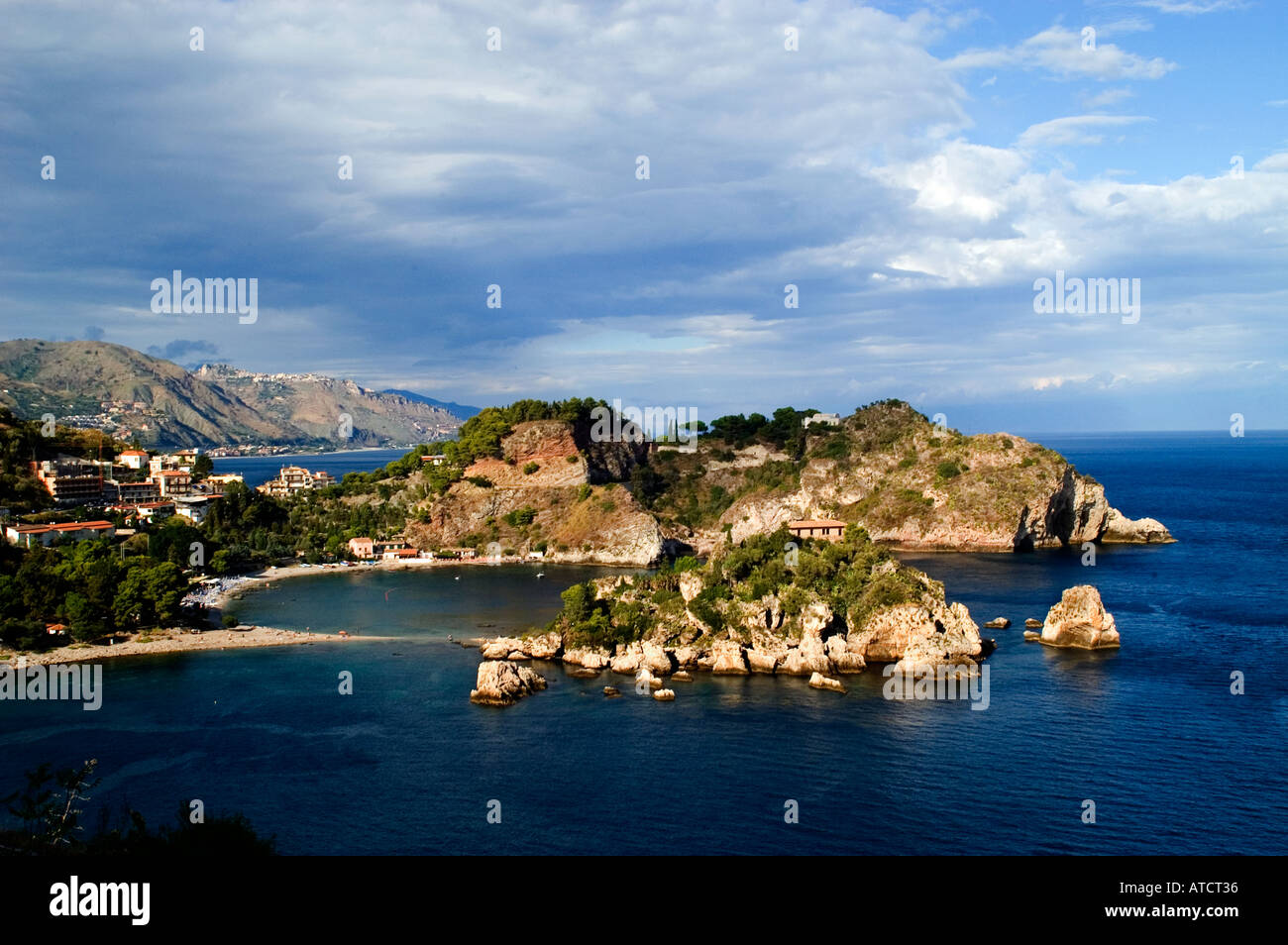 Taromina Italien italienische blaue Wasser Strand Ufer Stockfoto