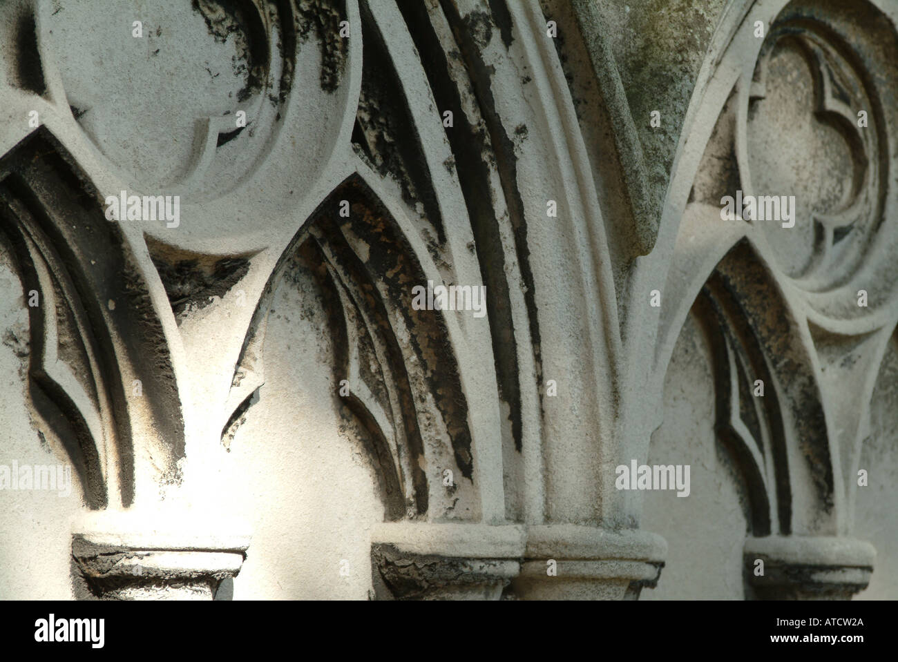 Detail auf Grab am Friedhof Kensal Aufstieg Stockfoto