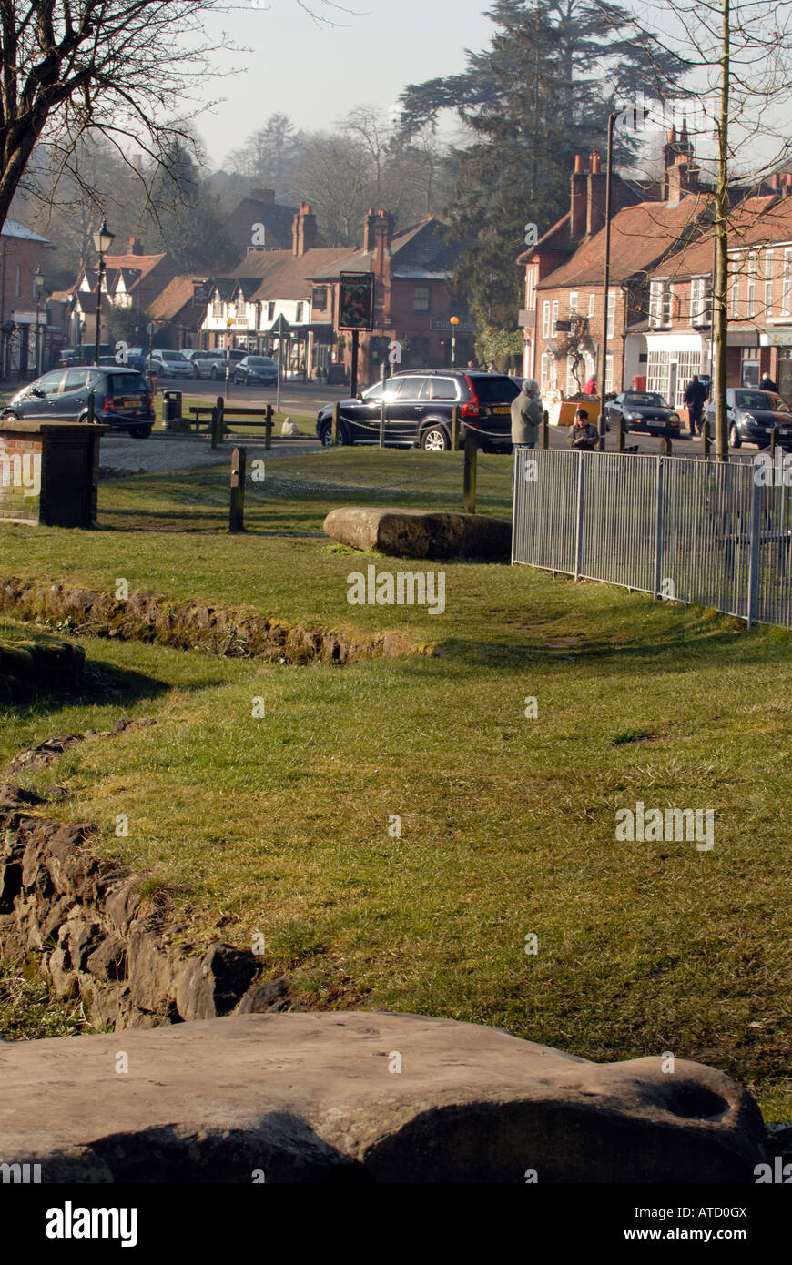 der Dorfplatz und High Street in Chalfont St. peter Buckinghamshire uk Chalfont St giles Stockfoto