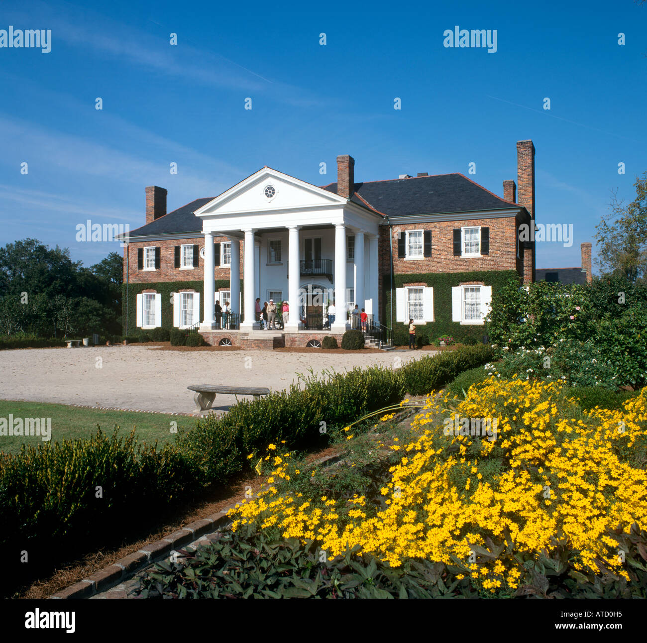 Haupthaus auf der Boone Hall Plantage, Charleston, South Carolina, USA Stockfoto