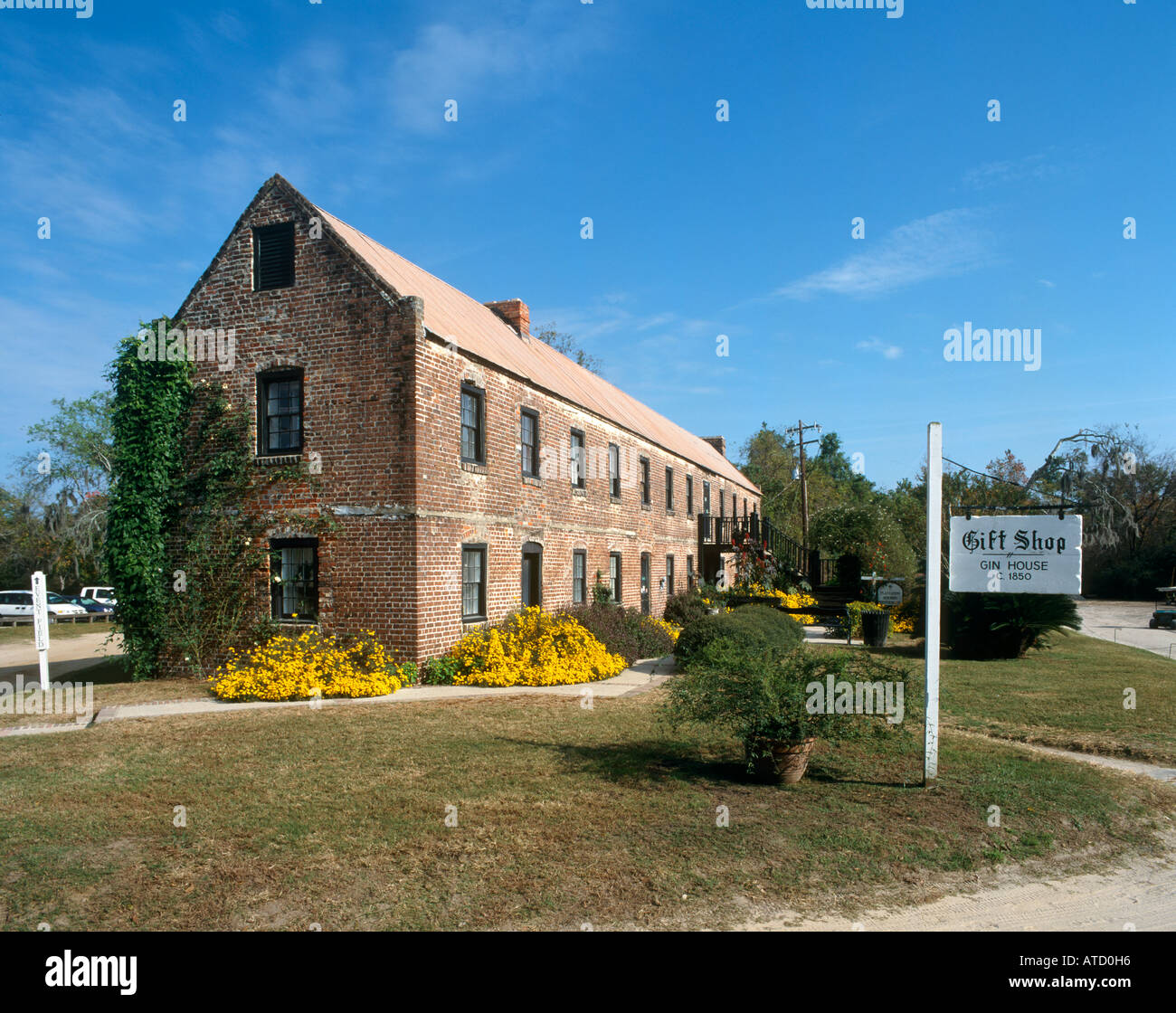 Gin-Haus (jetzt der Souvenirladen), Boone Hall Plantation, Charleston, South Carolina, USA Stockfoto