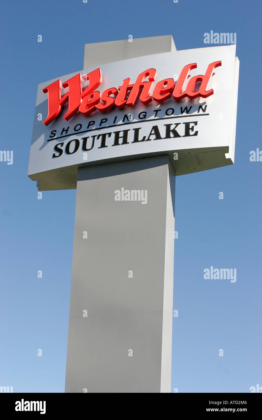 Indiana Lake County, Merrillville, Westfield Shoppingtown Southlake, Schild, Logo, Einkaufspassage, Geschäfte, Besucher reisen Reisen Touristik Wahrzeichen Stockfoto