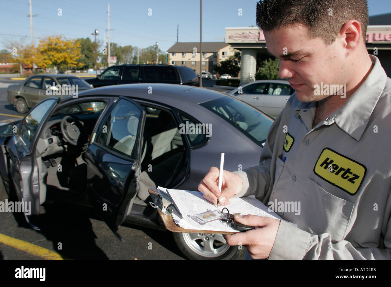 Indiana Lake County, Hammond, Ramada Inn, Hertz Rental Car, Angestellte Arbeiter, Angestellte, Angestellte, Angestellte, Militärangehöriger, Registrierungsformular, IN061006014 Stockfoto