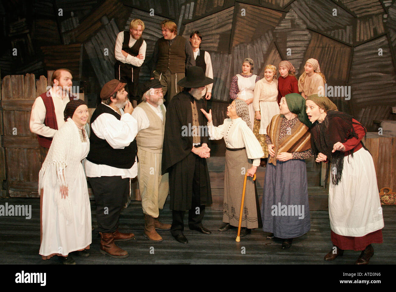 Indiana Chesterton, 4th Street Theatre, Theater, Fiddler auf dem Dach, Schauspieler, Schauspielerin, Bühne, Praxis, Probe, Charakter, Schauspiel, IN061007122 Stockfoto