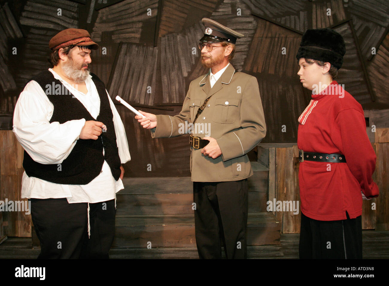 Indiana Chesterton, 4th Street Theatre, Theater, Fiddler auf dem Dach, Schauspieler, Bühne, Praxis, Probe, Charakter, Schauspiel, IN061007124 Stockfoto