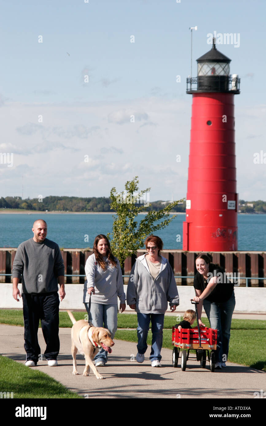 Wisconsin Kenosha Lake Michigan Harbor Park Pierhead Leuchtturm