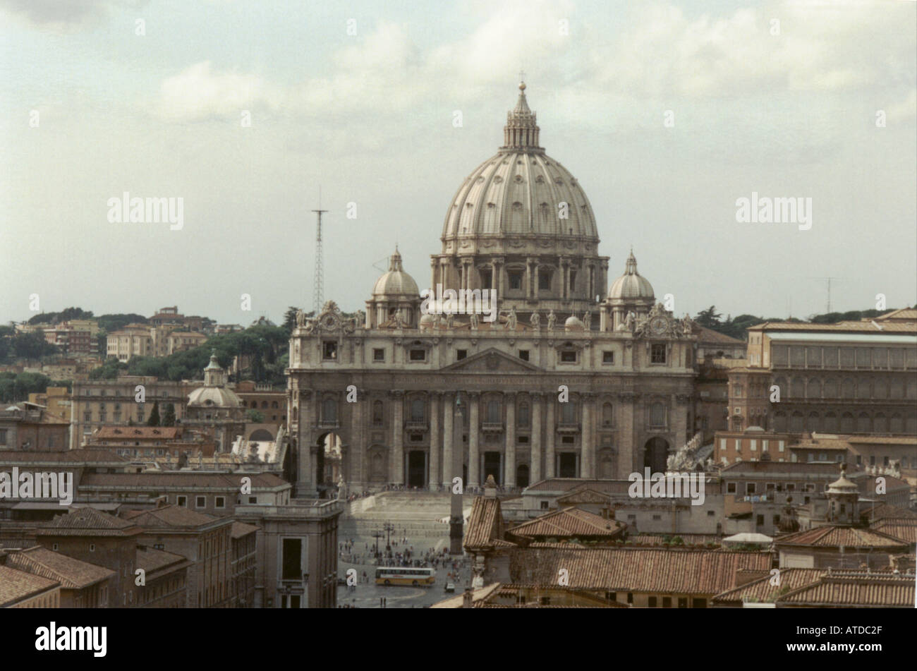 St Peters Platz Rom Vatikan Piazza San Pietro Vatikan Christen Christentum Europa Stadt Reisen Religion katholisch Stockfoto
