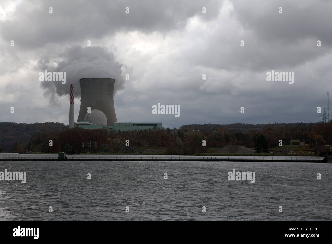 Kernkraftwerk Leibstadt KKL Stockfoto