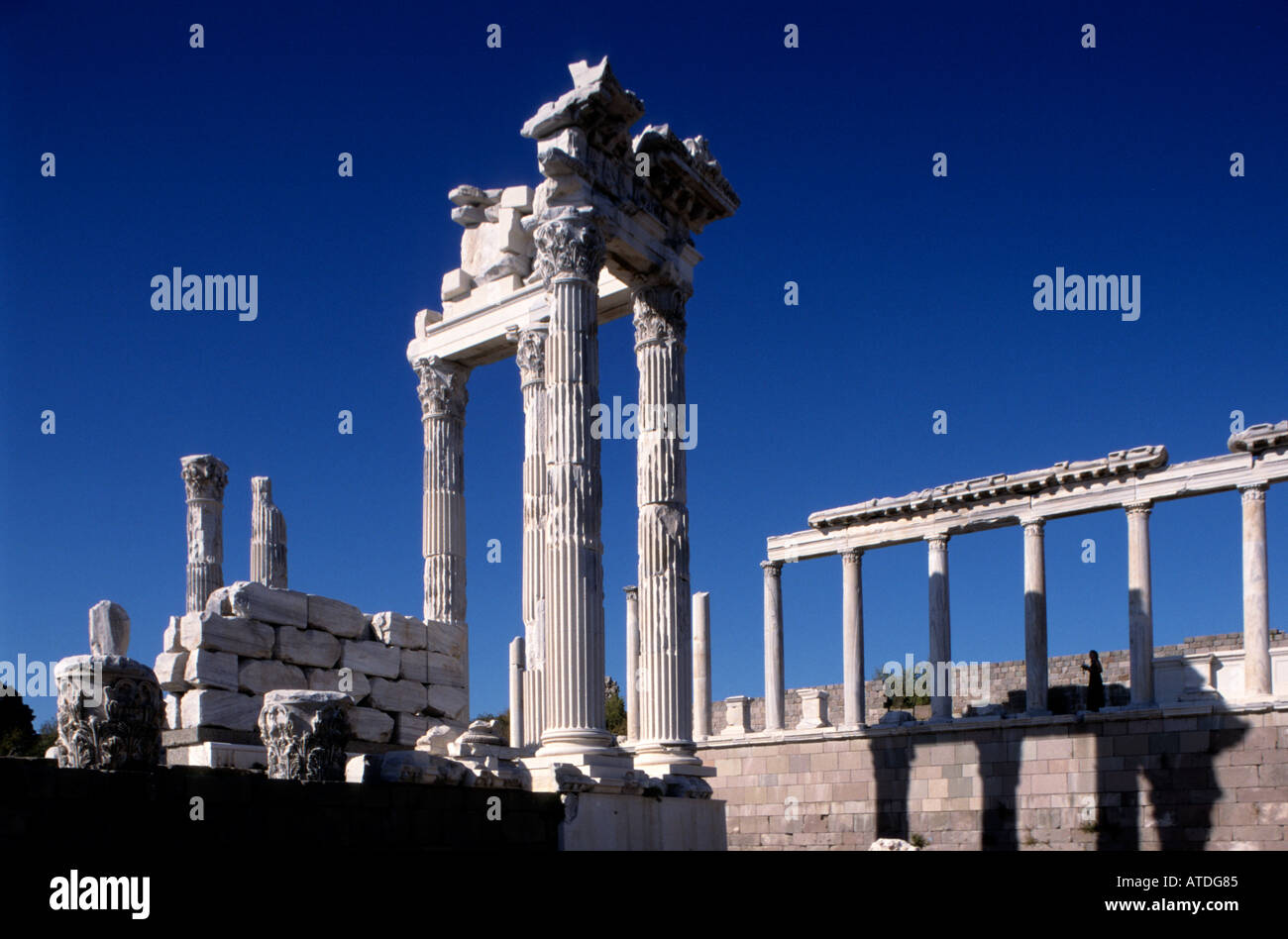 Türkei-antike Denkmäler griechische Pergamon Pergama Pergamon Stockfoto