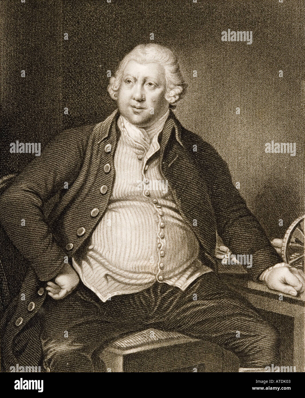 Sir Richard Arkwright, 1732-1792.  Englische Textil industrieller und Erfinder. Stockfoto
