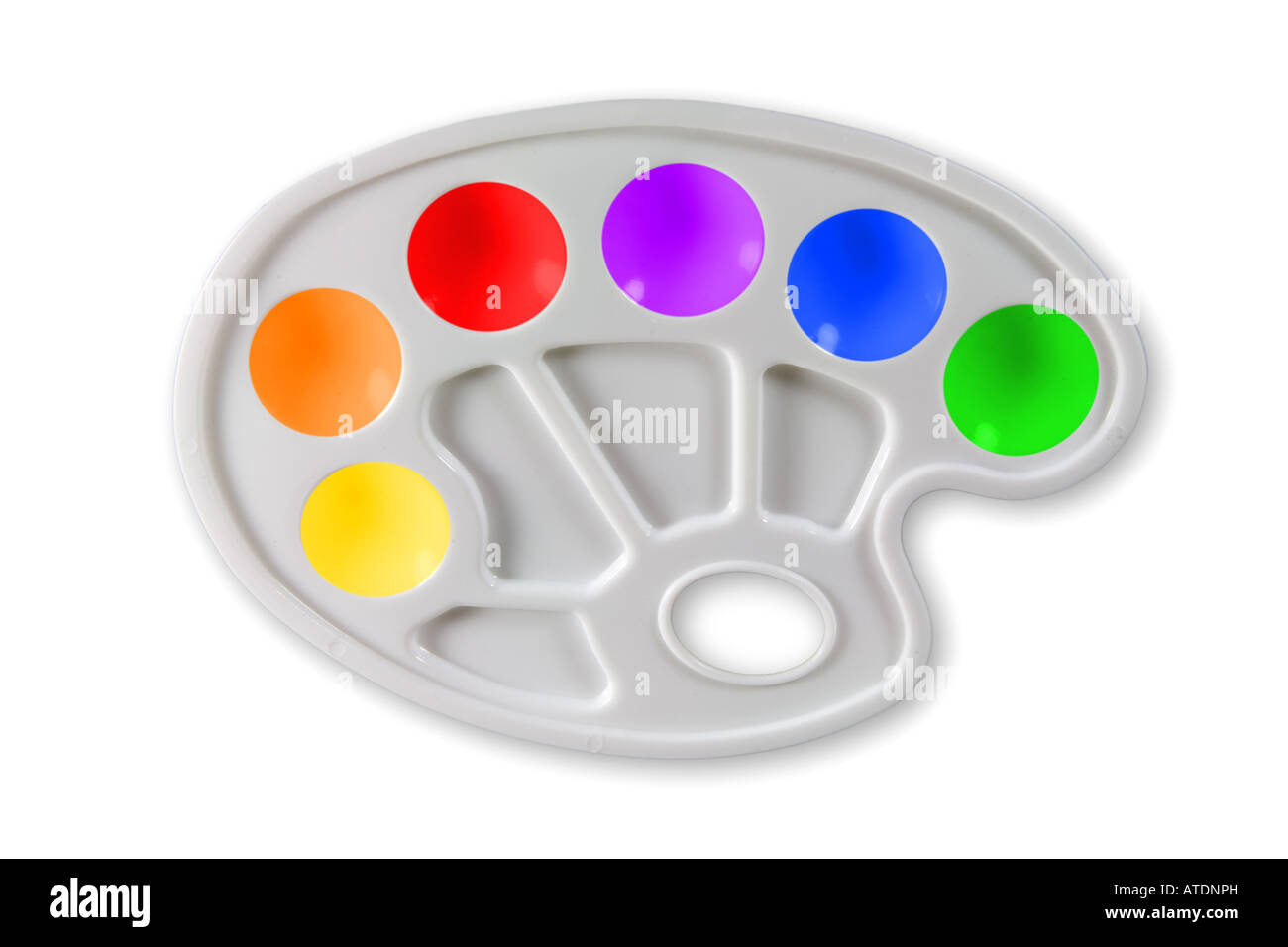 Farbpalette mit bunten Acryl-Farben Stockfoto