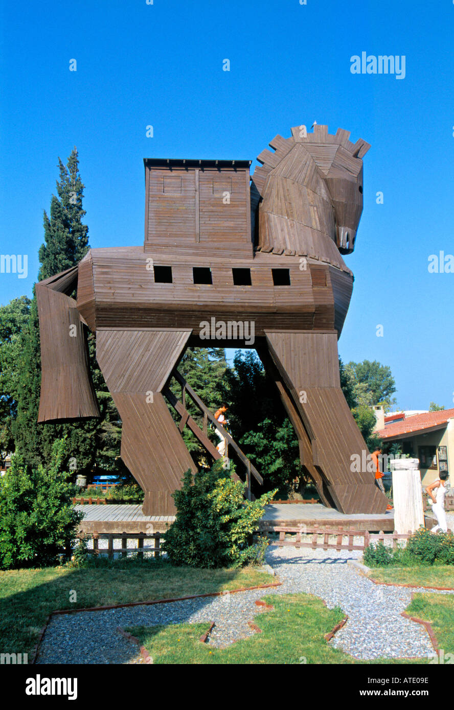 Trojanisches Pferd, Troja, Türkei Stockfoto