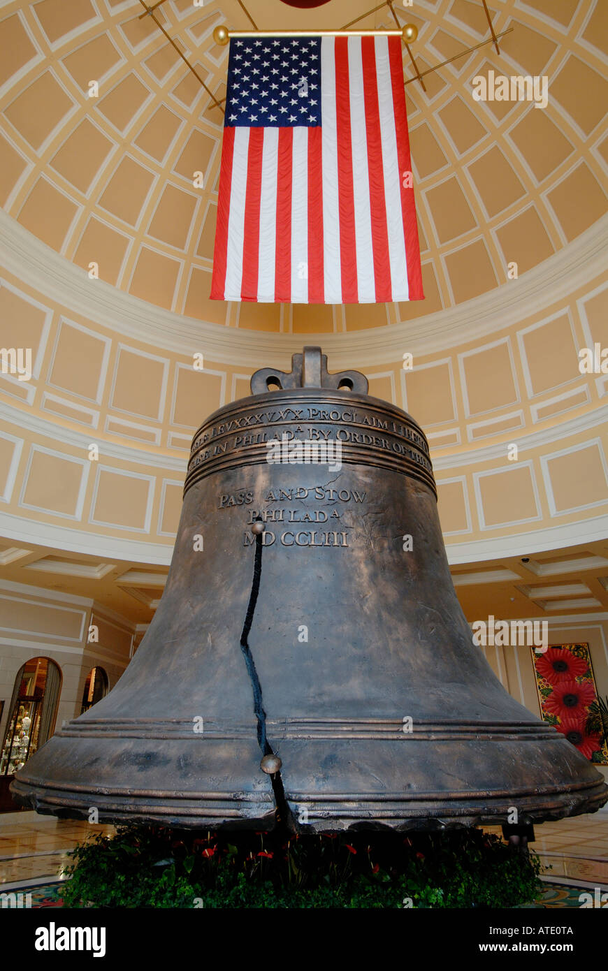 Liberty Bell Replik The Bellagio Las Vegas Nevada, USA Stockfoto