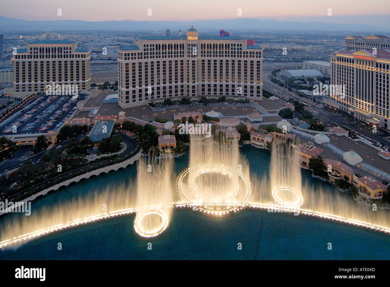 Bellagio Wassershow Las Vegas Nevada, USA Stockfoto