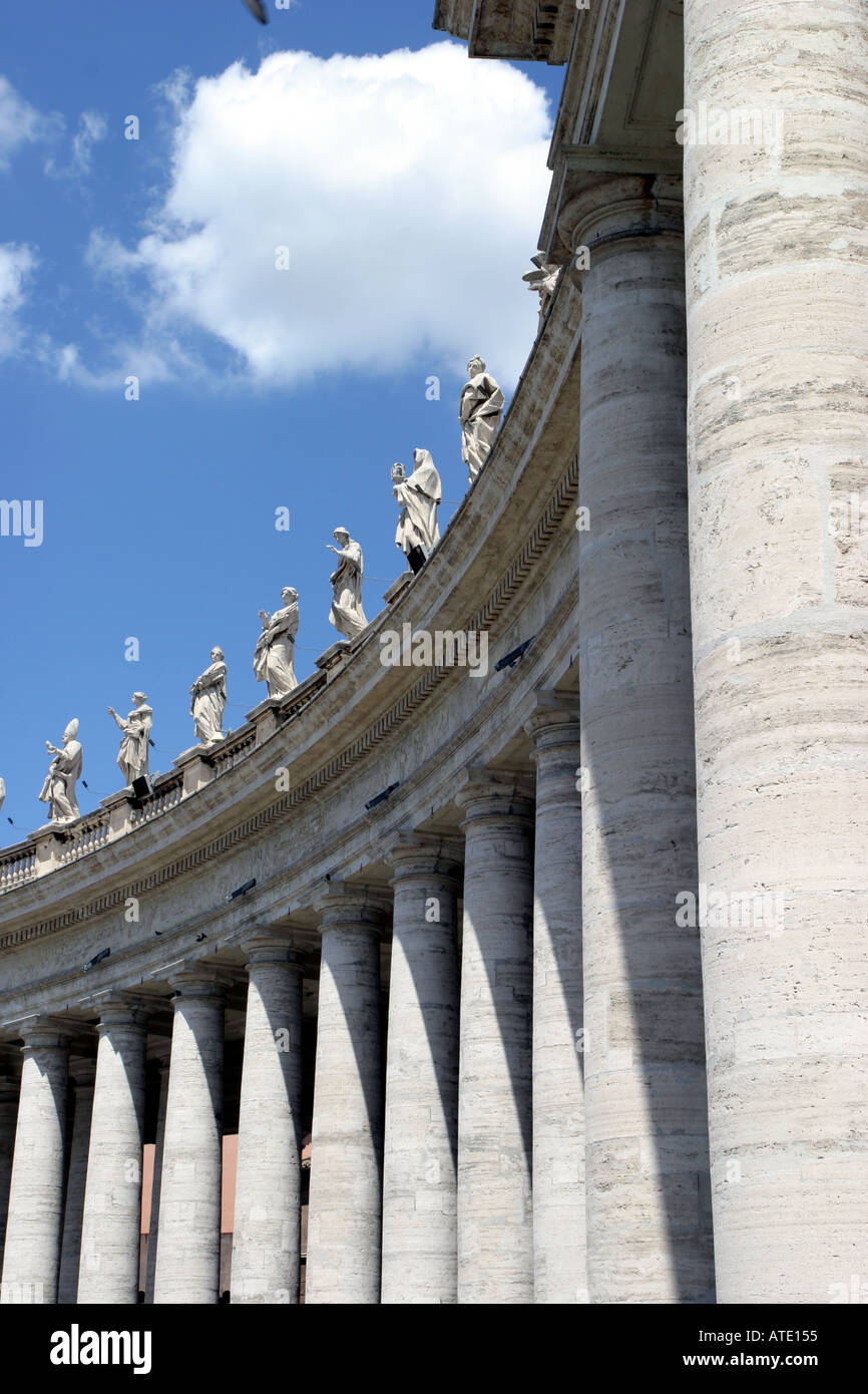 Die Piazza San Pietro im Vatikan in Rom Italien Stockfoto