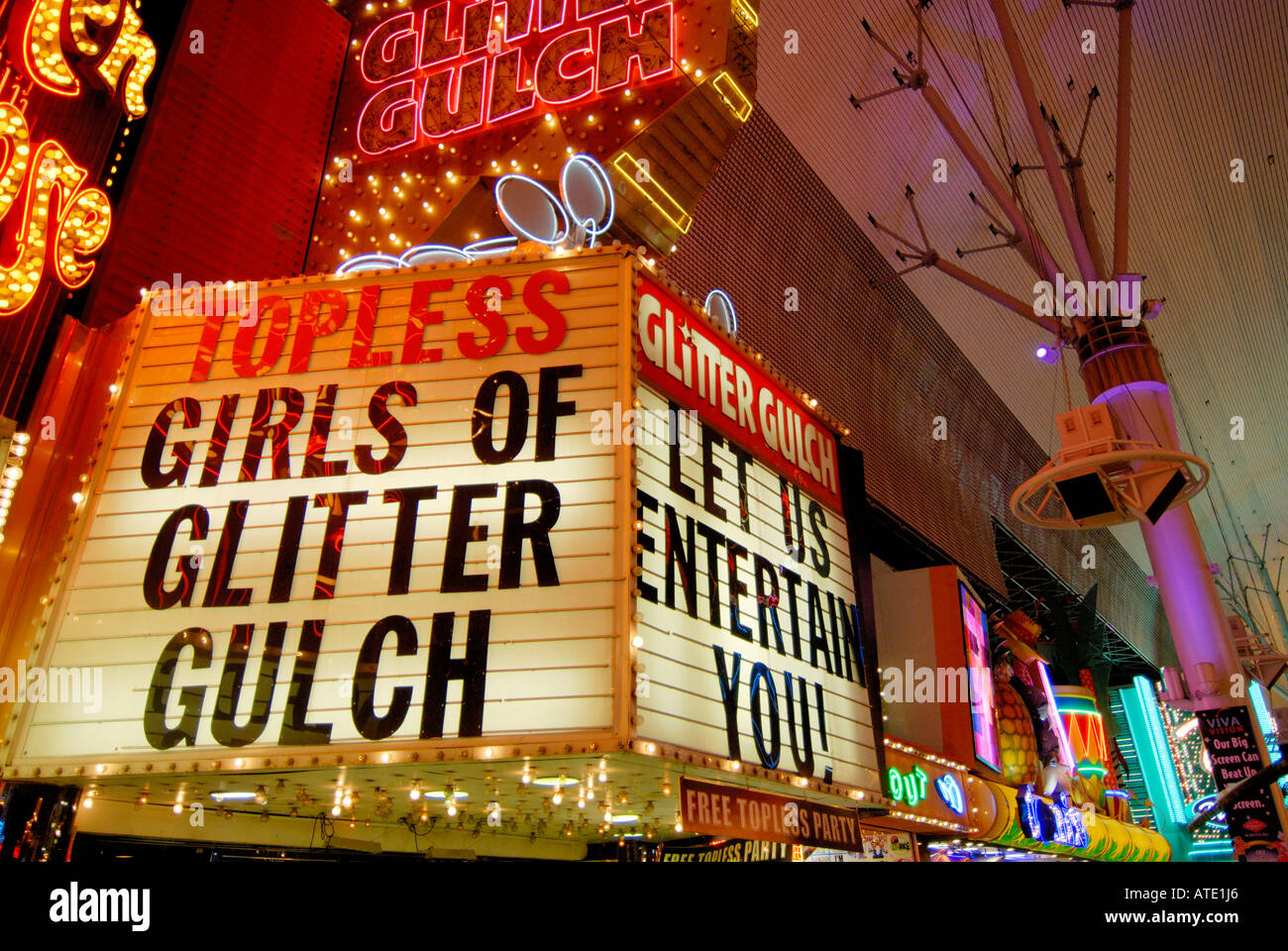 Topless bar Straßenschild Las Vegas Nevada, USA Stockfoto