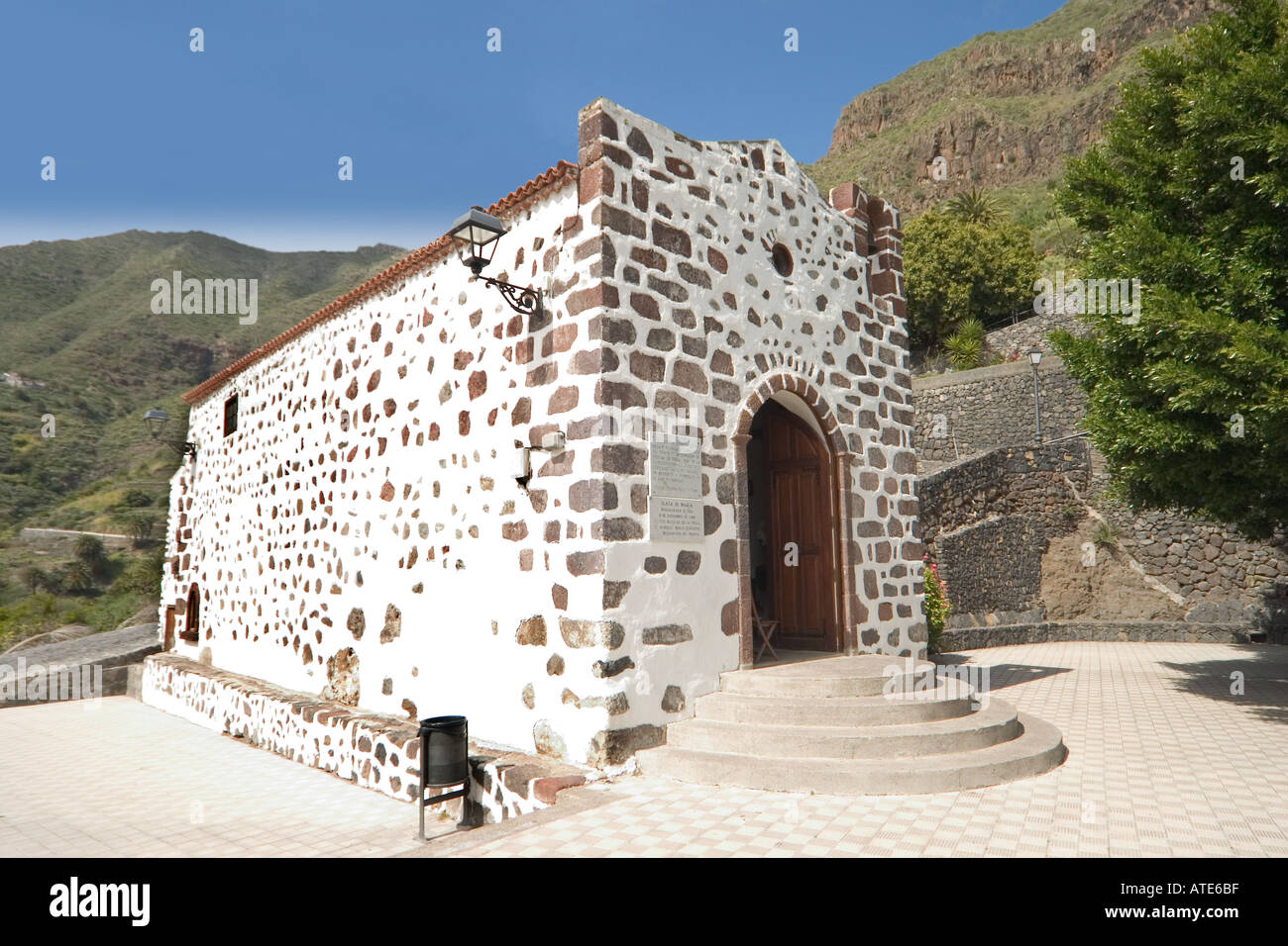 Kirche im mittelalterlichen Dorf Masca Teno Region von Teneriffa-Kanarische Inseln-Spanien Stockfoto