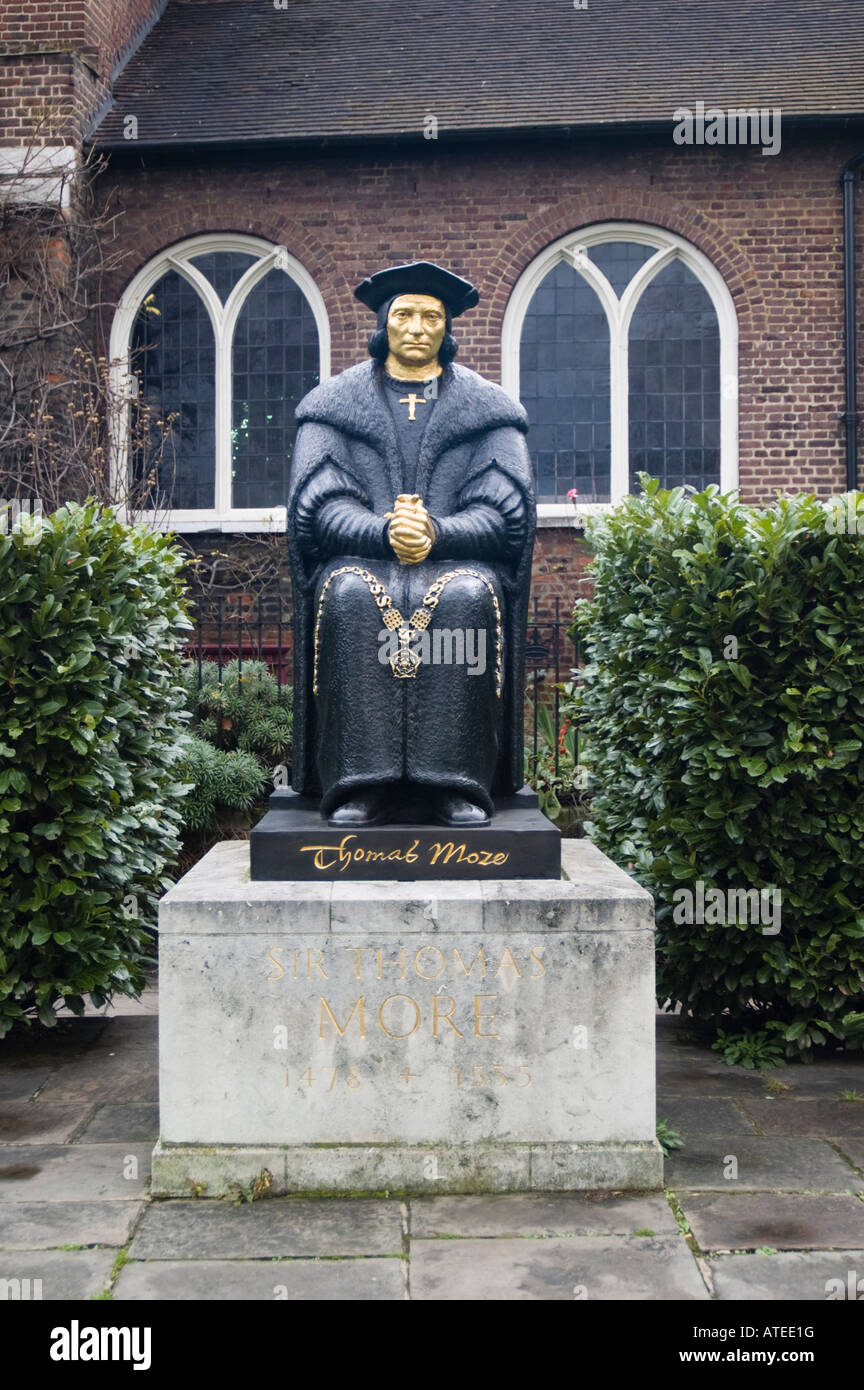 Statue von Thomas Moor, Böschung, Chelsea, London, UK Stockfoto