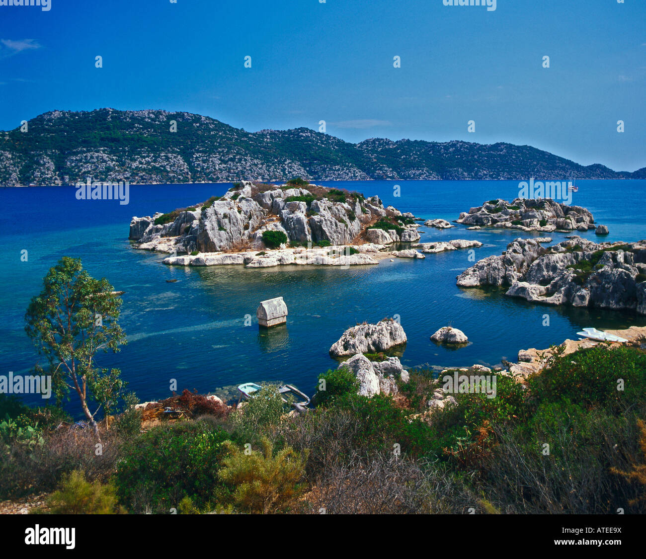 Kekova Antalya türkische Riviera Stockfoto