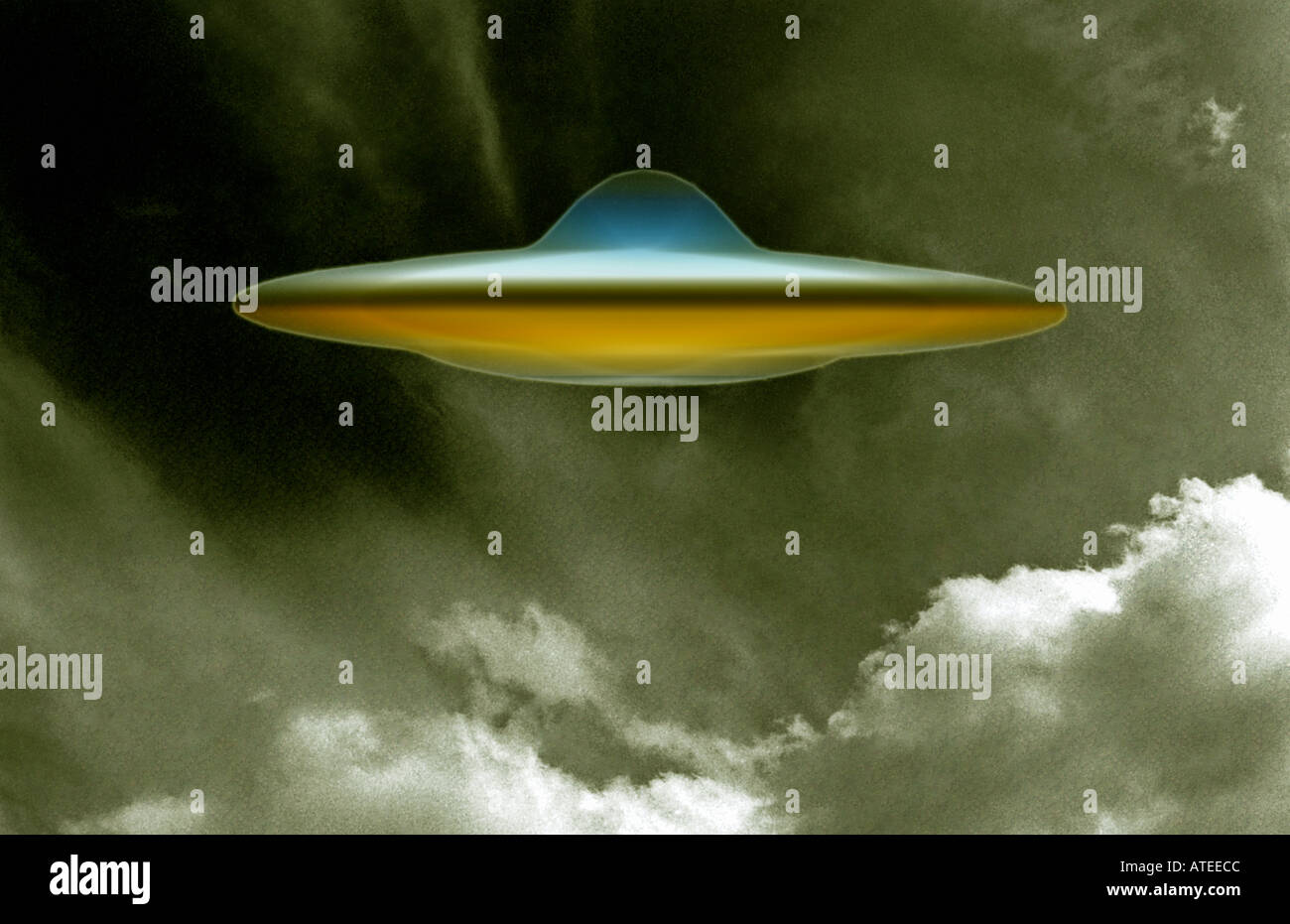 UFO unbekanntes Flugobjekt Stockfoto