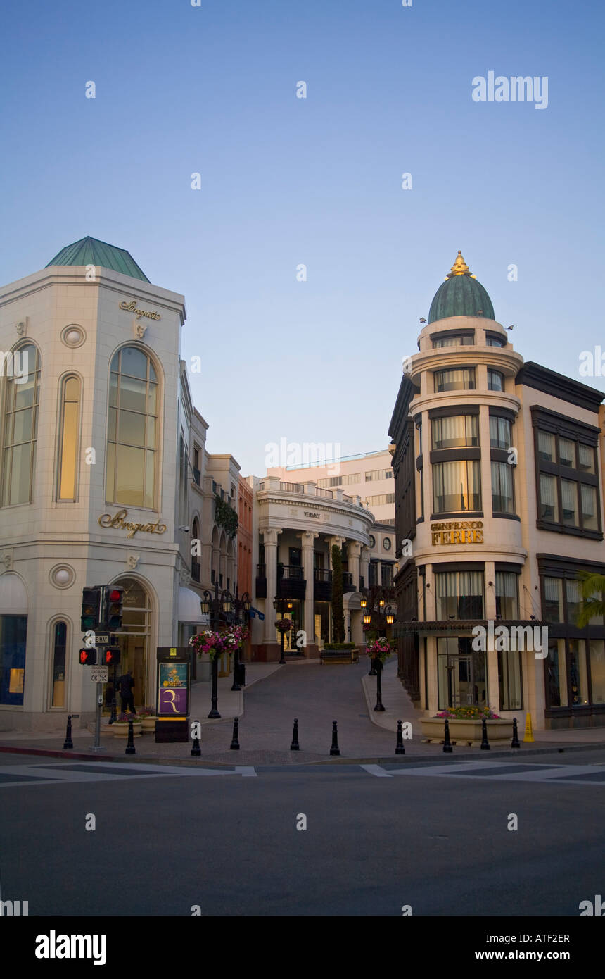 Über Rodeo, Rodeo Drive, Beverly Hills, Los Angeles, USA Stockfoto