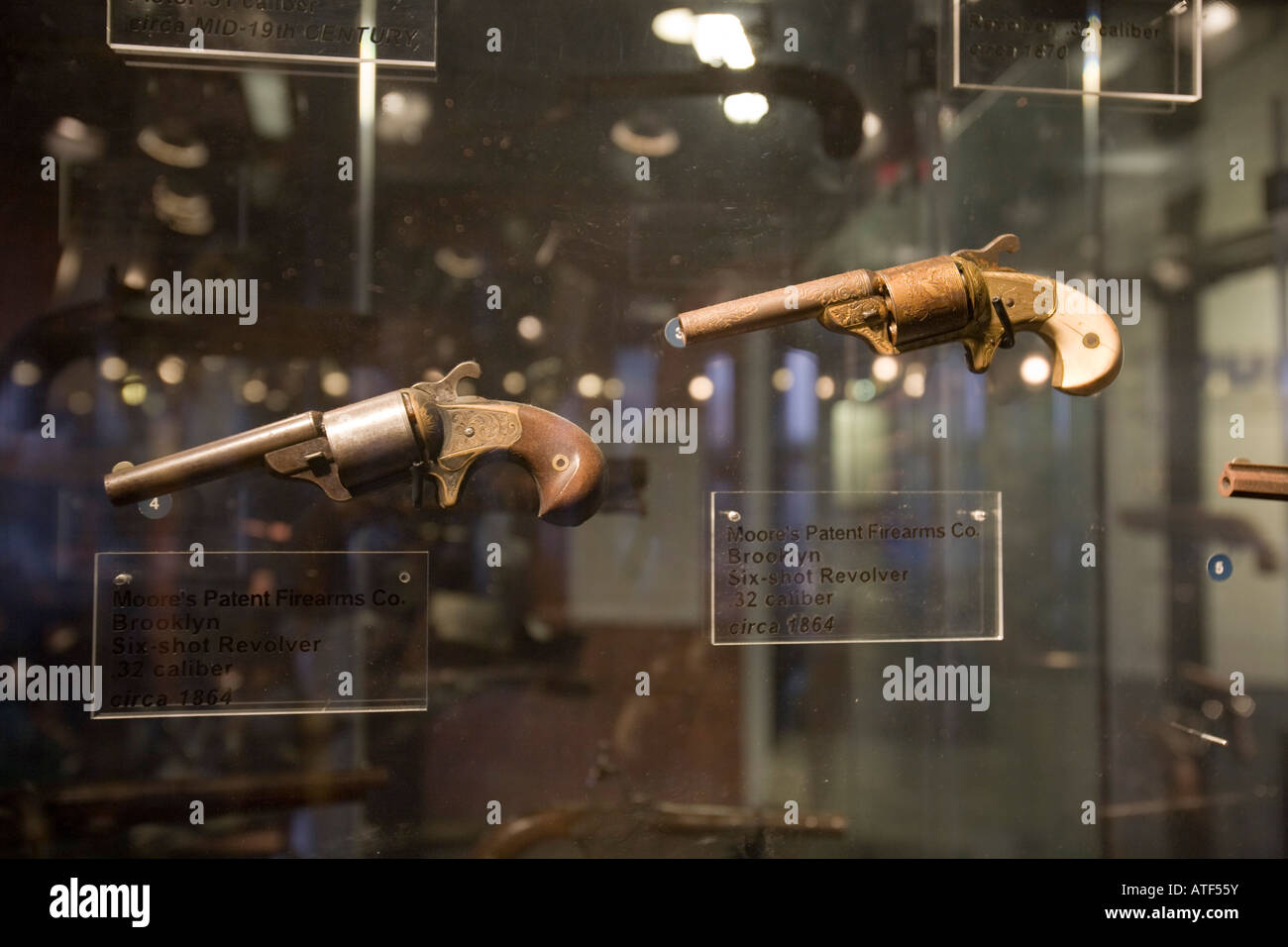 Alten Pistolen, New York City Police Museum, Old Slip, Manhattan, New York Stockfoto