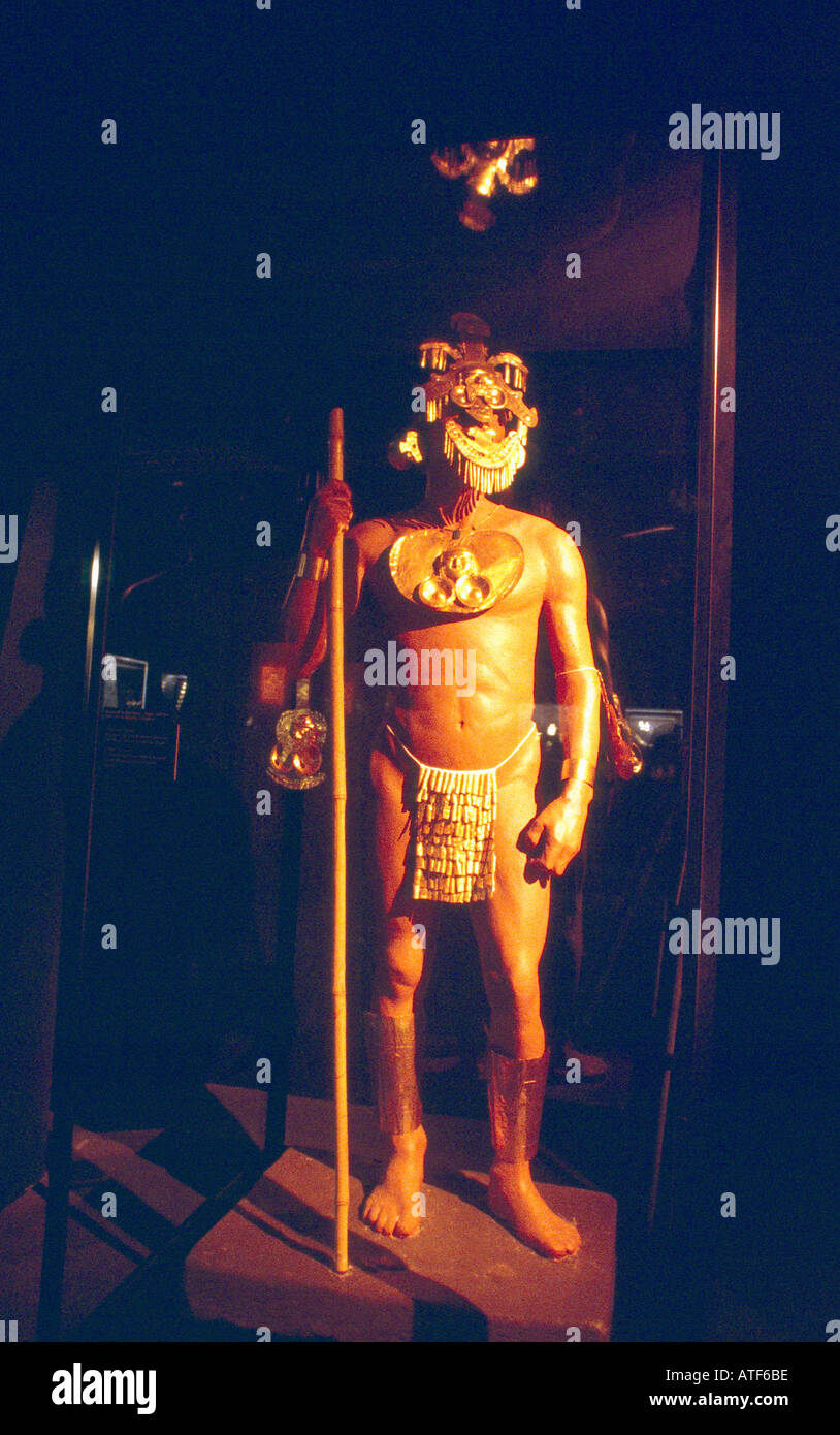 Lima Peru Kleid große Chimu Chief Imperial Epoque 1300ac Museo Arquedogico Rafael Barco Expo 92 Stockfoto