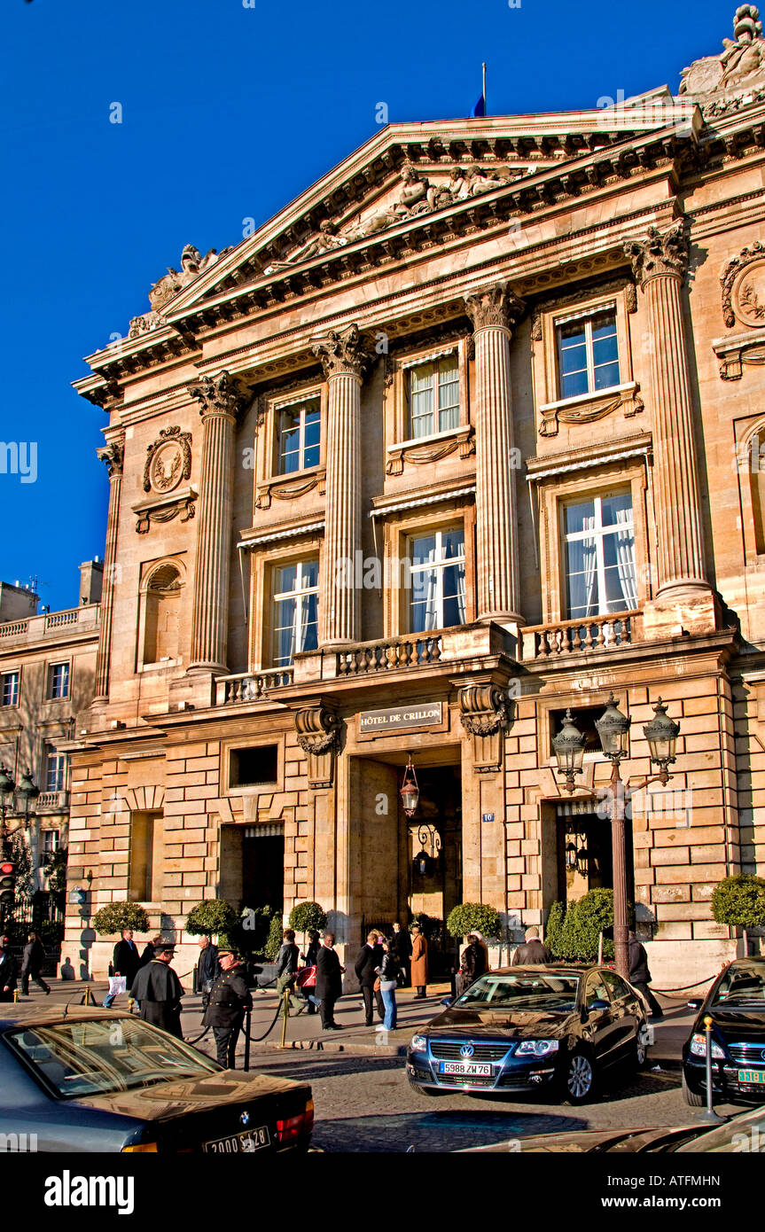 Platz De La Concorde Paris France Hotel de Crillon Stockfoto