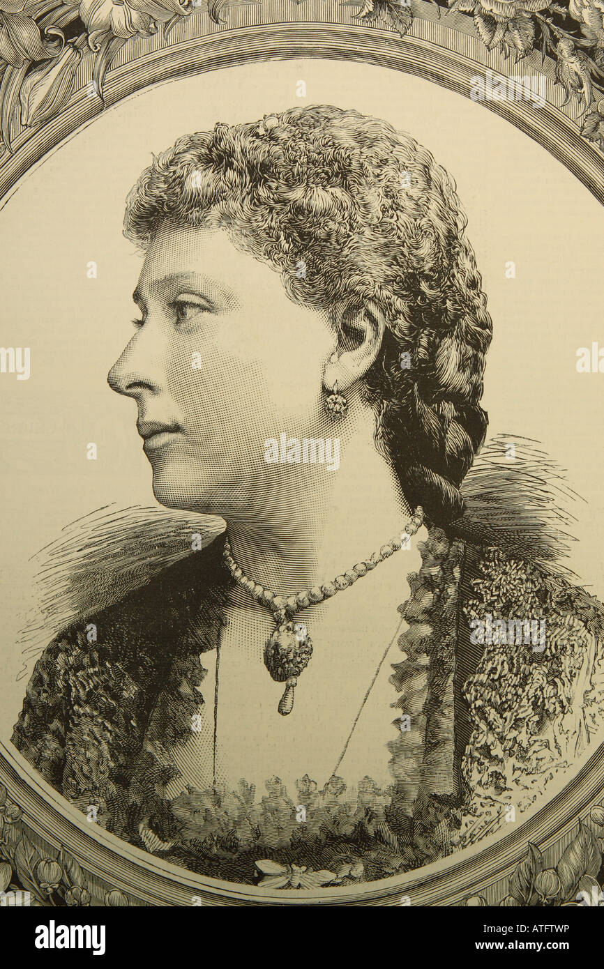 Ihre Königliche Hoheit Prinzessin Beatrice Tochter von Königin Victoria im Jahre 1885 veröffentlicht Stockfoto
