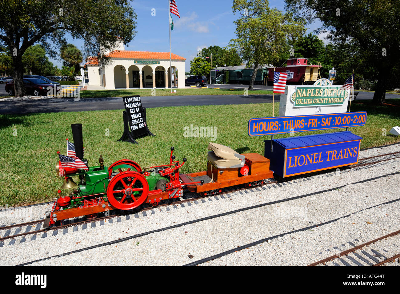 Naples Florida Train Depot Collier County Museum Stockfoto