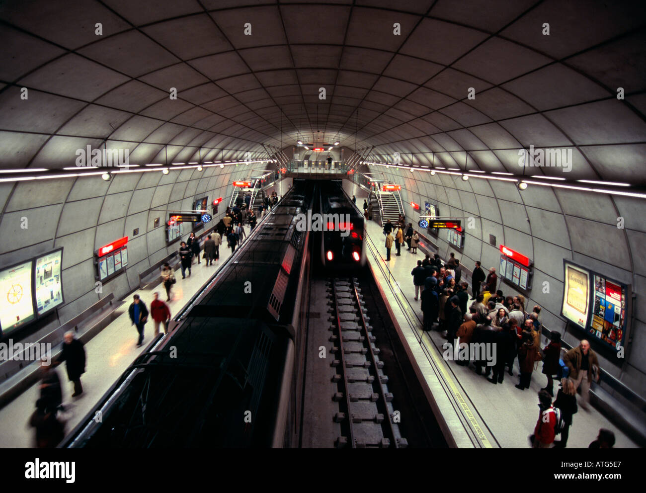 Metro u-Bahn Station in Bilbao Spanien Stockfoto