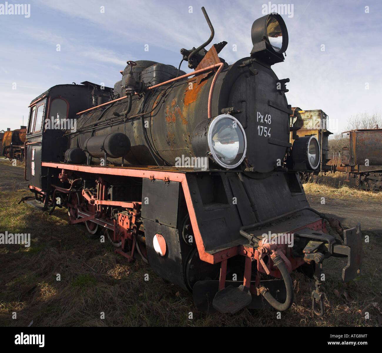 Schmalspur-Dampf Lokomotive Px48 Motor Stockfoto