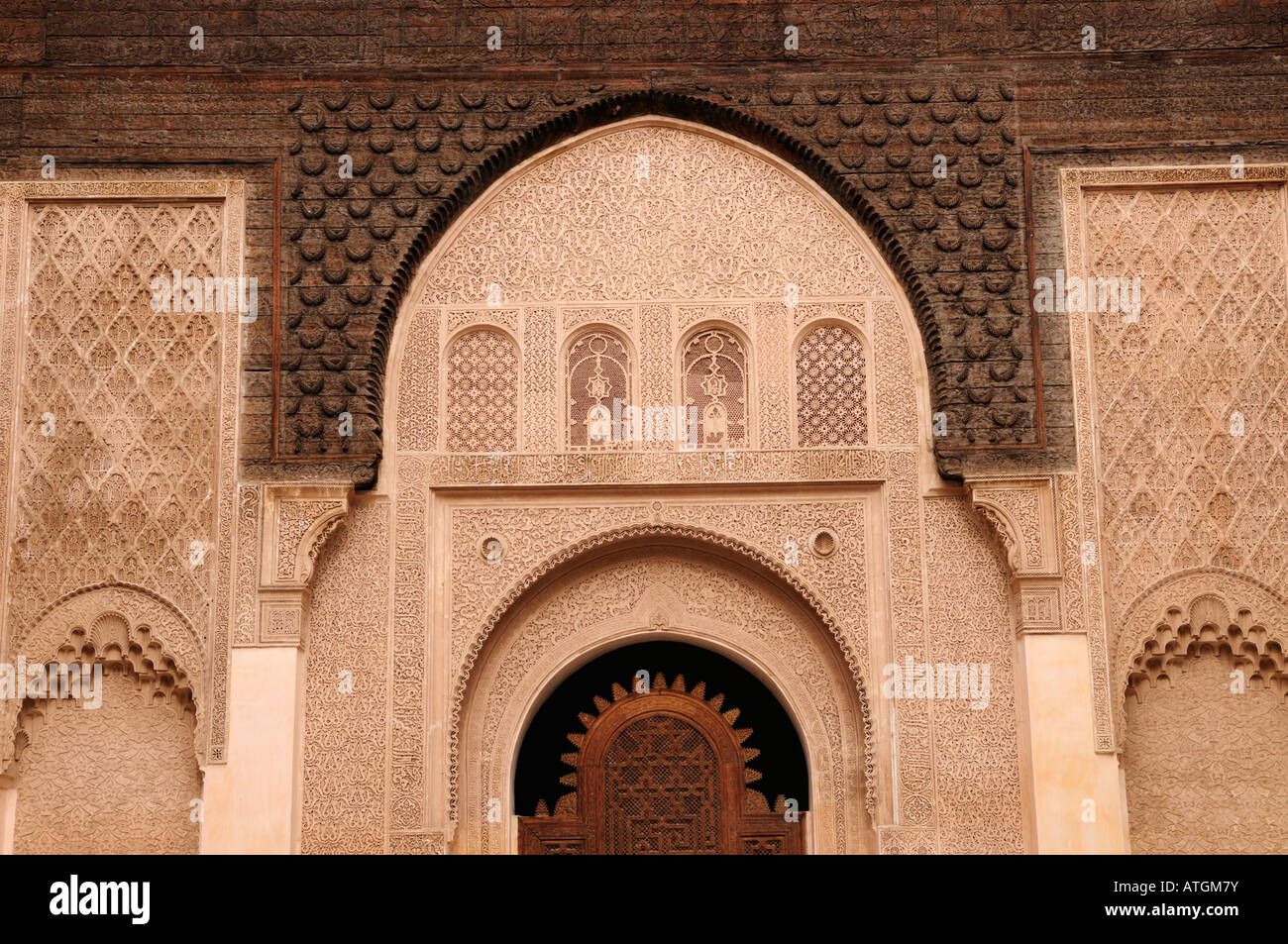 Ali Ben Youssef Medersa, Marrakesch Marokko Stockfoto