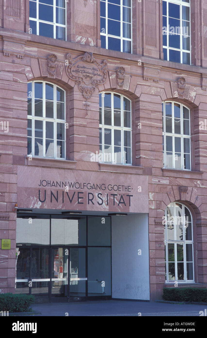 Jw Goethe Universität Frankfurt Johann wolfgang goethe university -Fotos und -Bildmaterial in hoher
