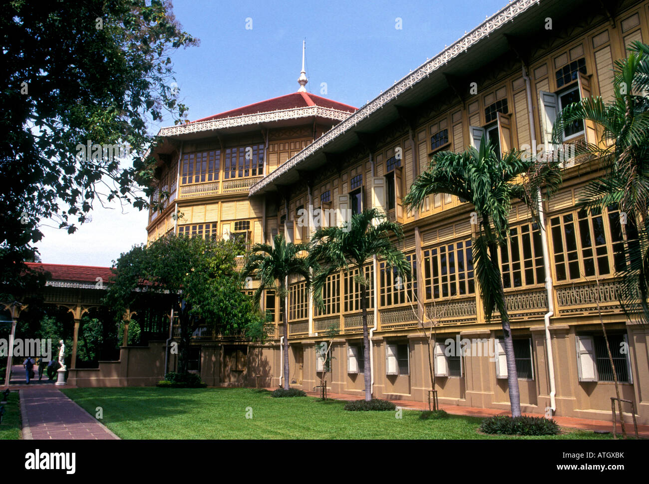 Vimanmek Palace Vimanmek Mansion ehemaligen königlichen Palast heute ein Museum in Dusit Dusit Gartenpalais Hauptstadt Bangkok Thailand Stockfoto