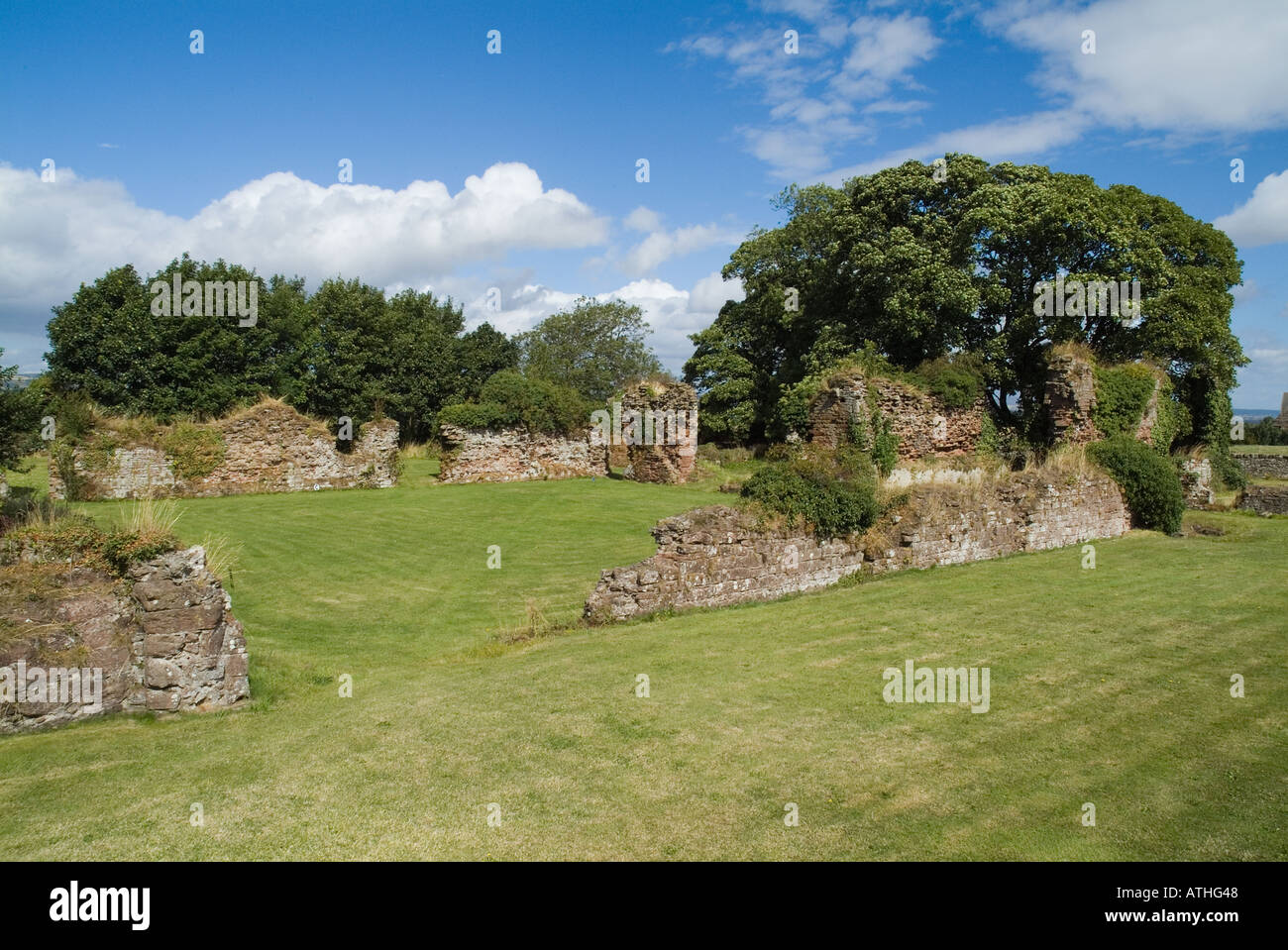 dh Lindores Abbey NEWBURGH FIFE hat die Ruinen der Benediktinerabtei aus dem 12th. Jahrhundert ruiniert Stockfoto