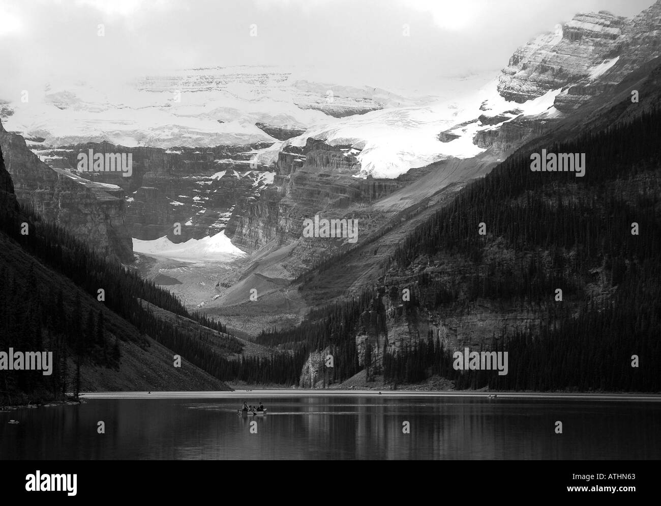 Lake Louis Alberta Stockfoto