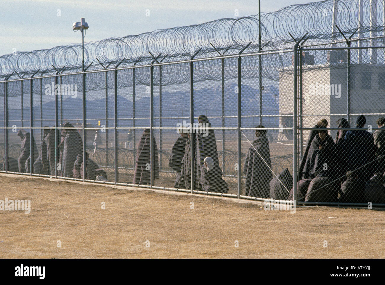 Gefangene, die an der New Mexico State Penitentiary Aufstand teilgenommen Stockfoto