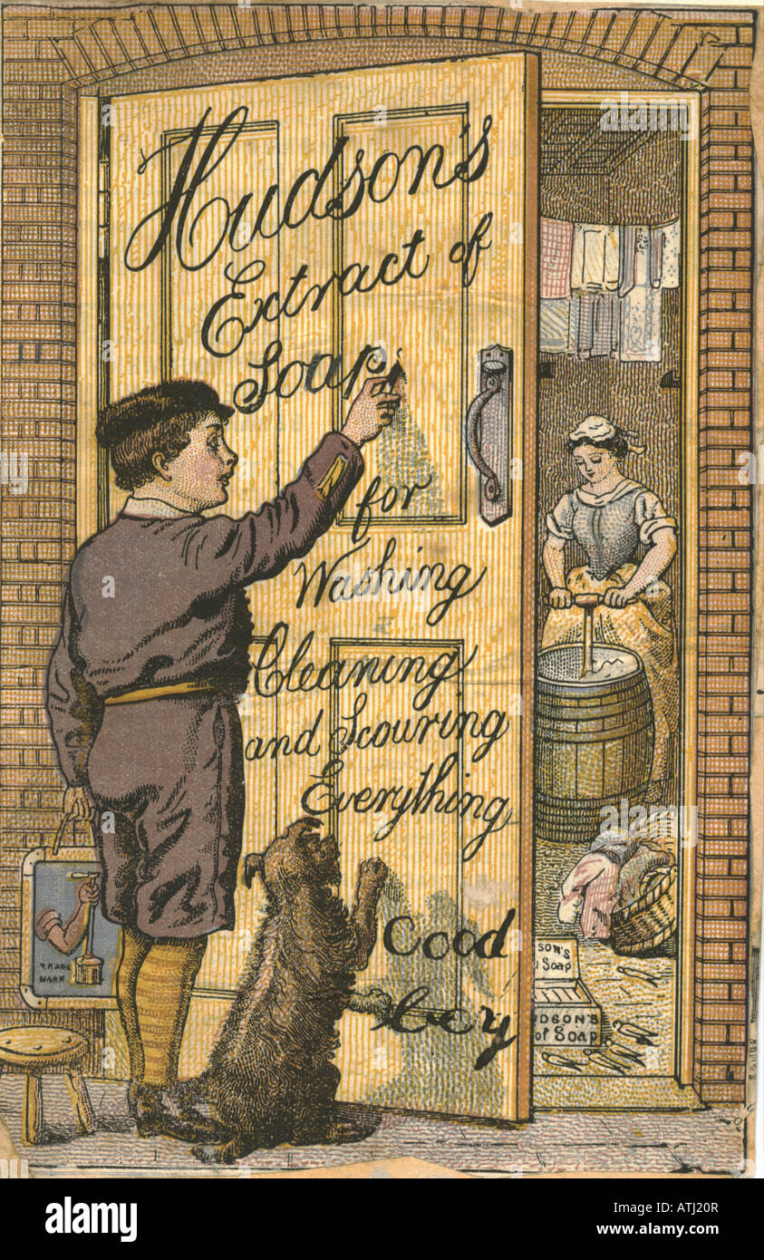 Werbung-Einsatz für Hudsons Seife ca. 1895 Stockfoto