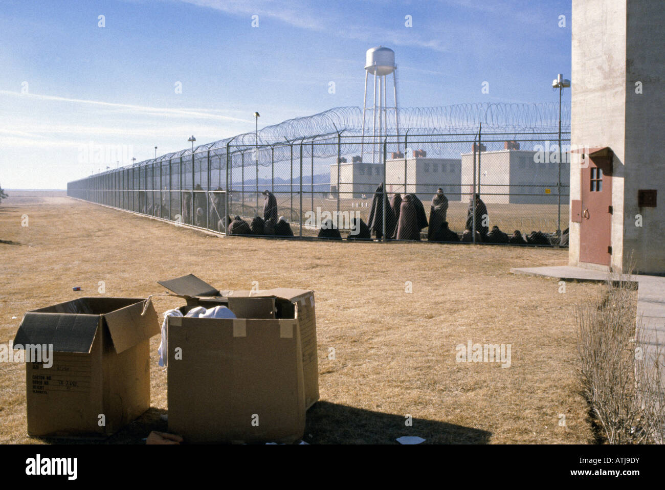 Gefangene, die an der New Mexico State Penitentiary Riot teilgenommen, die am 2. Februar und 3. Februar 1980 stattfand Stockfoto