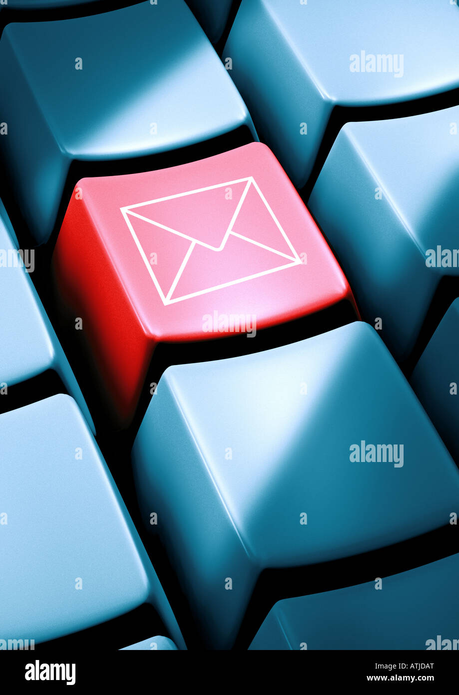 E-Mail Symbol auf eine wichtige Briefsymbol Auf Einer Geschmack Stockfoto